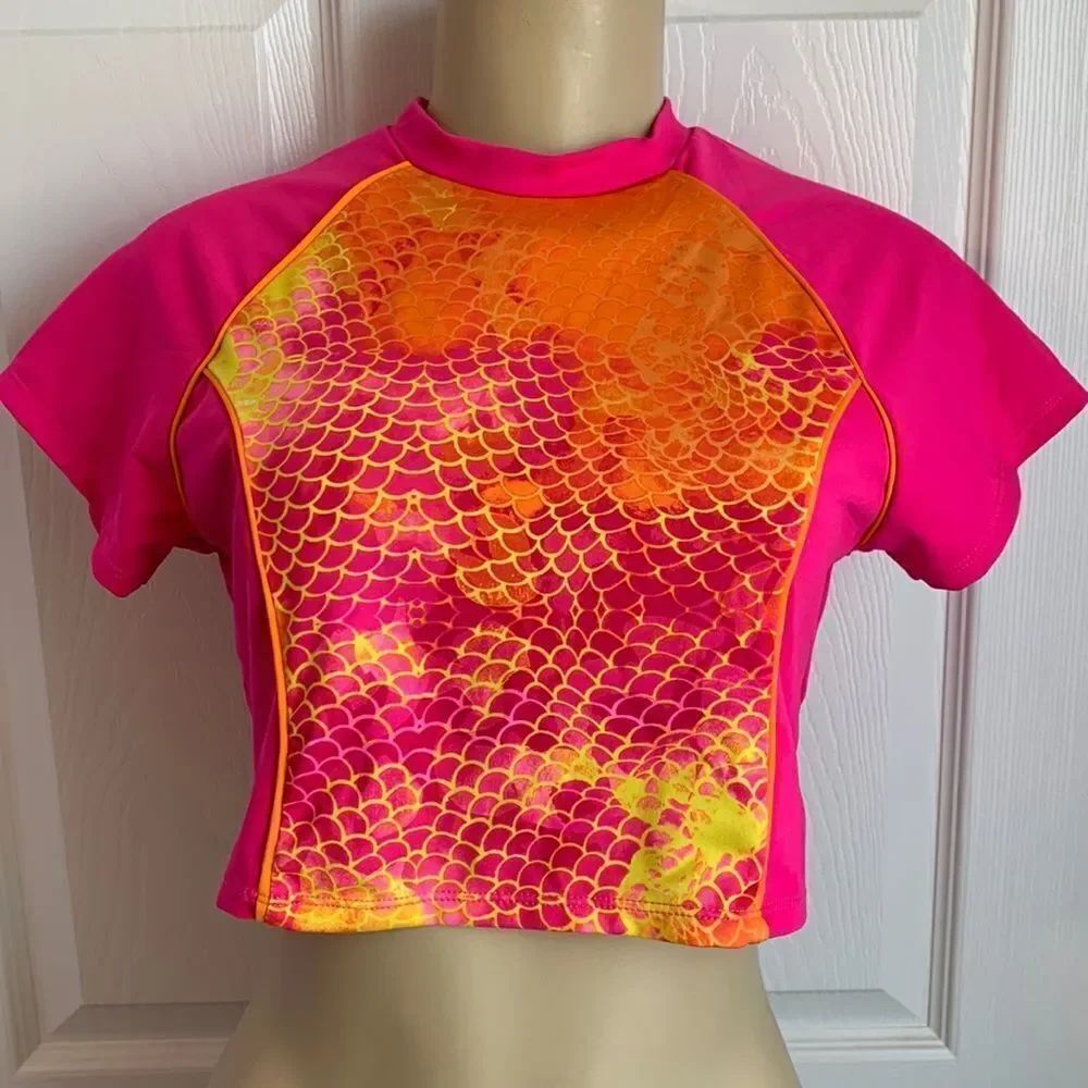 Dolfin Swimsuit Top Rash Guard Swimwear L